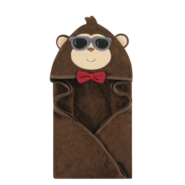 slide 1 of 1, Hudson Baby Infant Boy Cotton Animal Face Hooded Towel, Dapper Monkey, One Size - Dapper Monkey - One Size One Size - Dapper Monkey