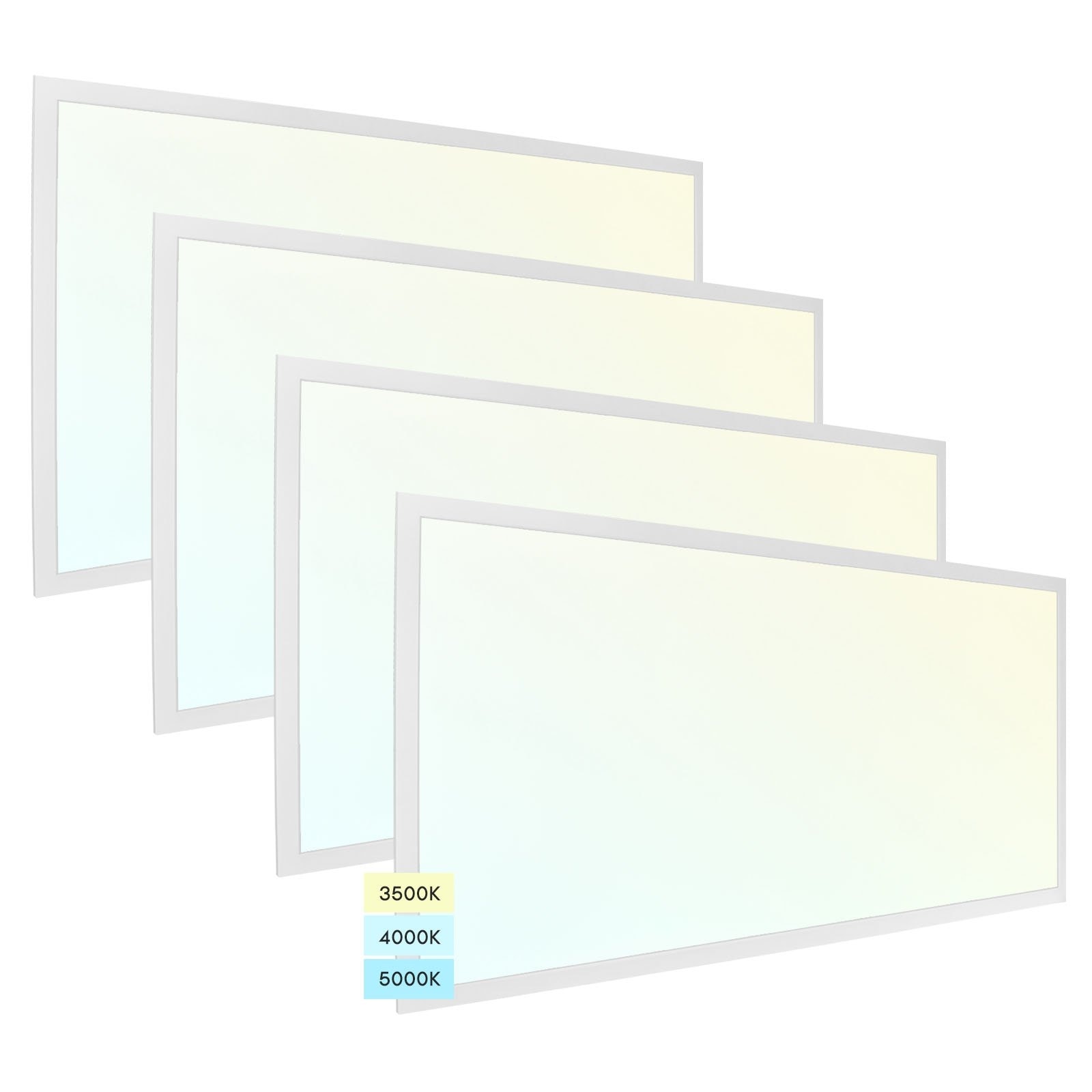 Luxrite 2x4 FT LED Flat Panel Lights 50W 3 Color Selectable 3500K 5000K 5500 Lumens Dimmable ETL DLC 4 Pack Bed Bath Beyond 36546230