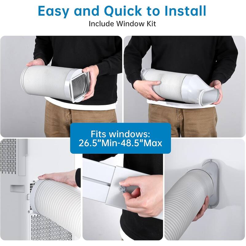 8000 BTU Portable Air Conditioner, 3 In 1 AC Unit for 350 Sq.Ft