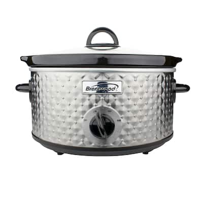14 Cup Argyle Slow Cooker in Silver