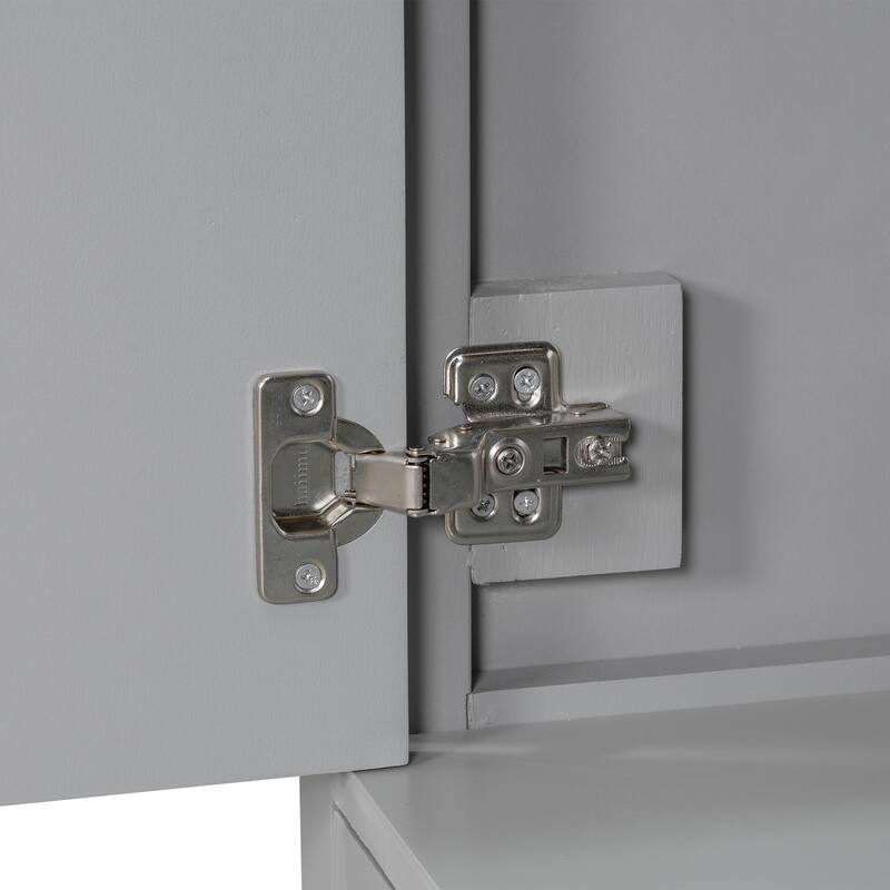 36" Gray Bathroom Vanity with Ceramic Sink Combo