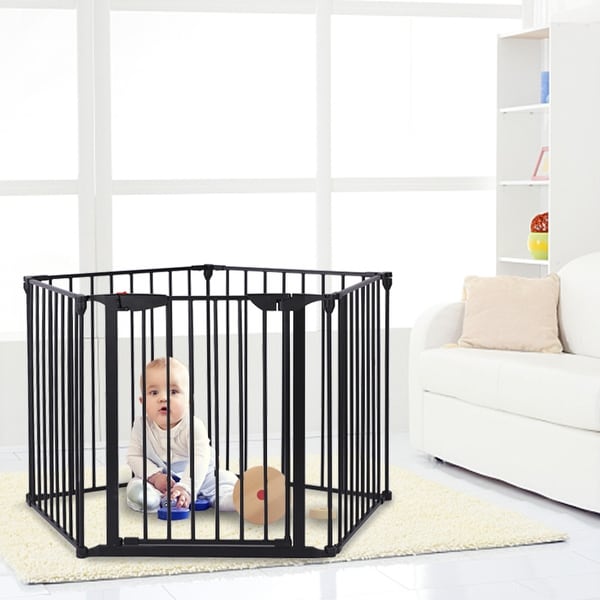 baby gate between couch and wall