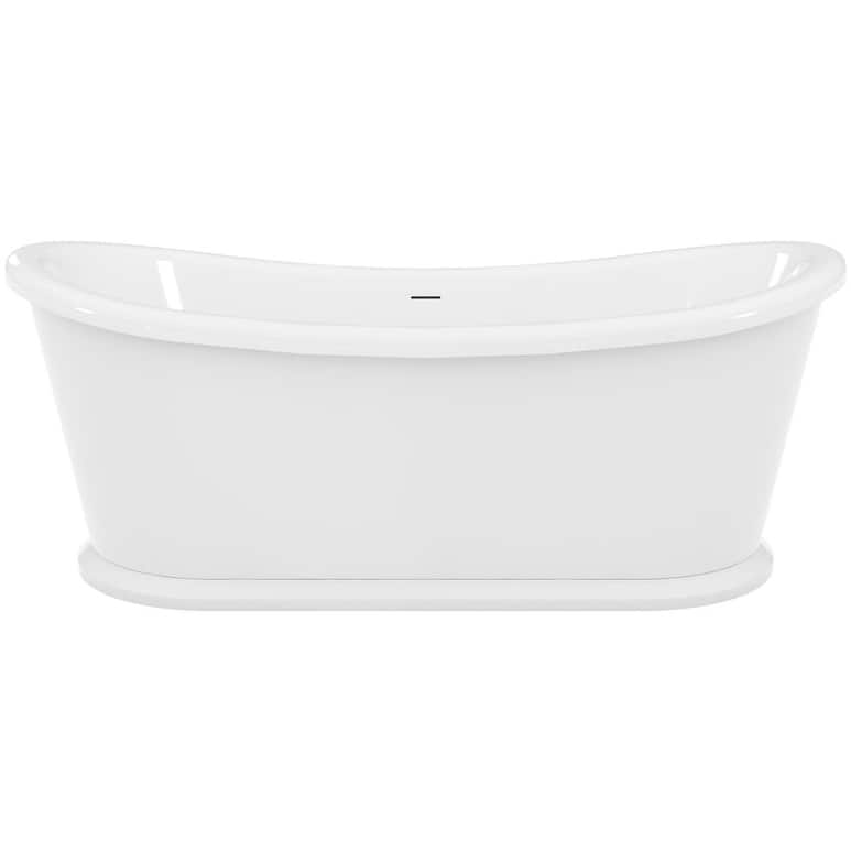DreamLine BTDT6932XCW Duet 69" Free Standing Acrylic Soaking Tub with