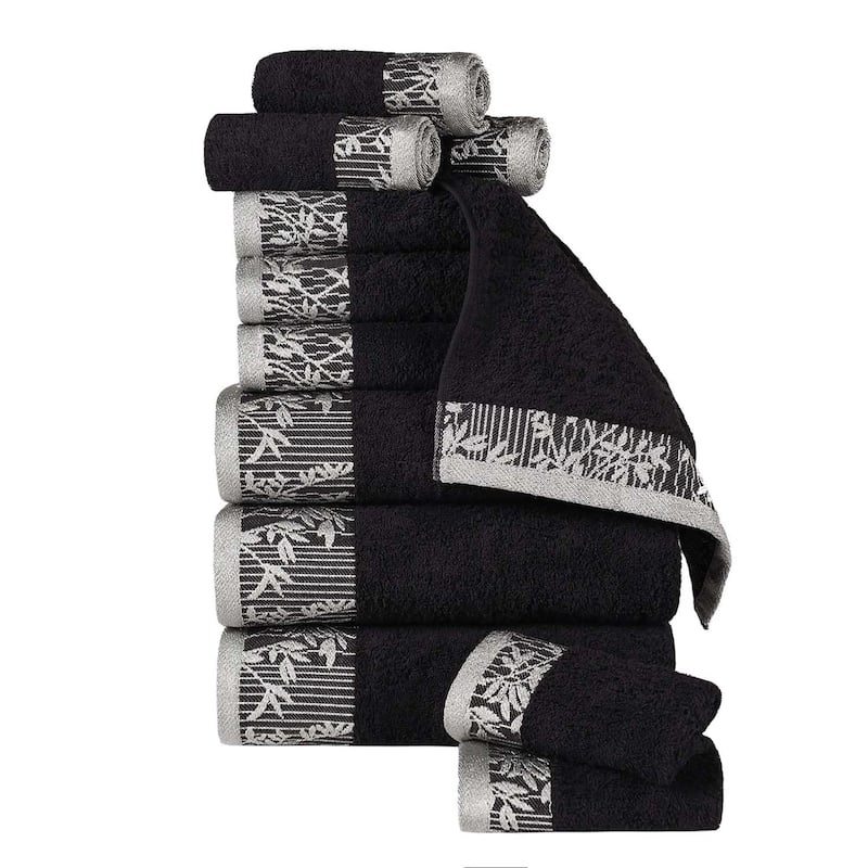Superior Wisteria Cotton Floral Jacquard 12 Piece Bathroom Towel Set