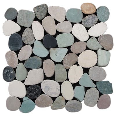 Cruz Bay Studio XS3P Sliced Pebble - 11" x 11" Pebble and Rock Floor