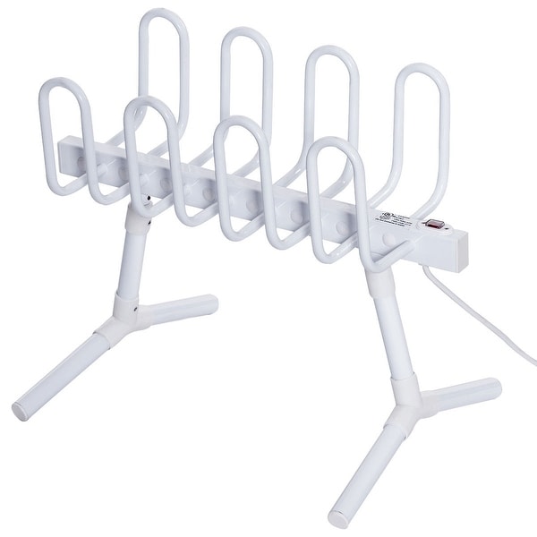 Freestanding Electric Shoe Dryer with 8 Hooks