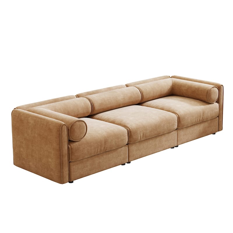 GDFStudio - Octavius Chenille 3-Seater Sofa With Storage Seat