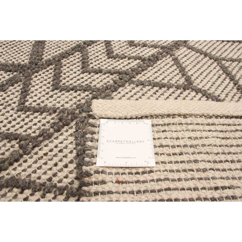 ECARPETGALLERY Braid weave Sienna Brown Wool Rug - 4'11 x 8'8
