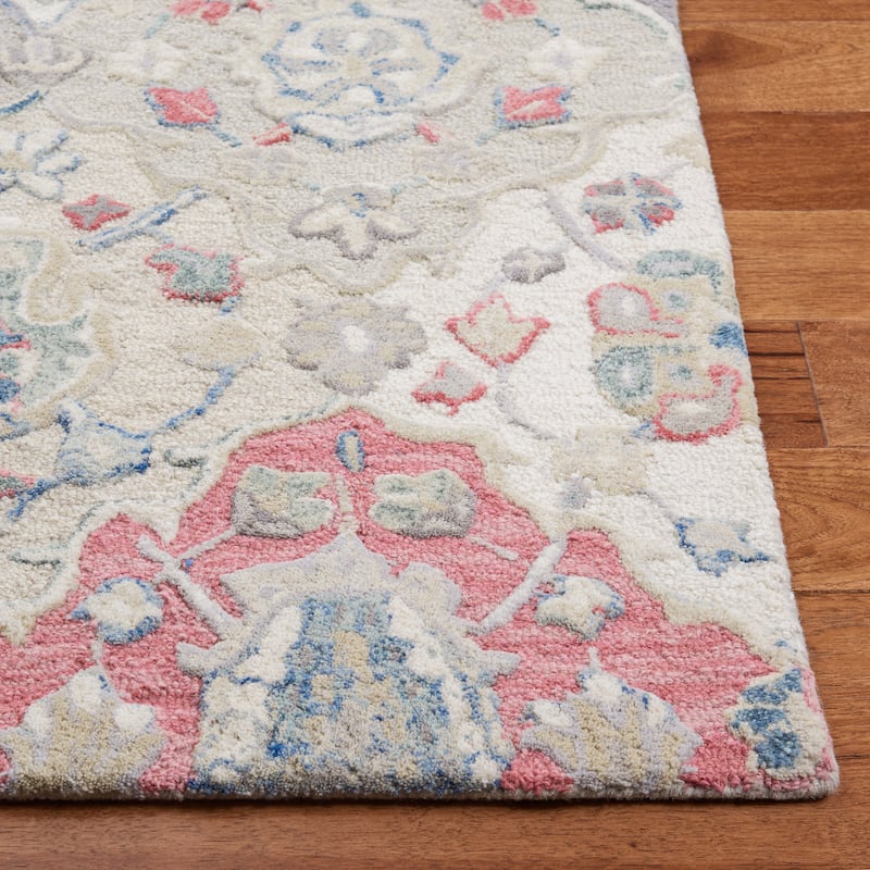 SAFAVIEH Handmade Glamour Noella Floral Wool Rug
