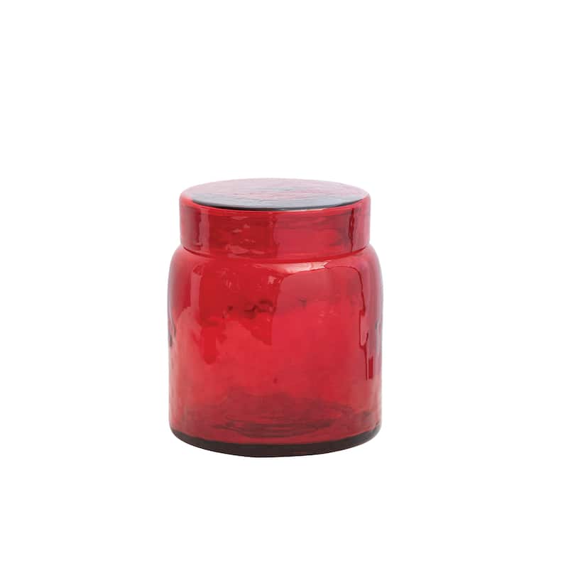 Glass Jar - Red - Glass