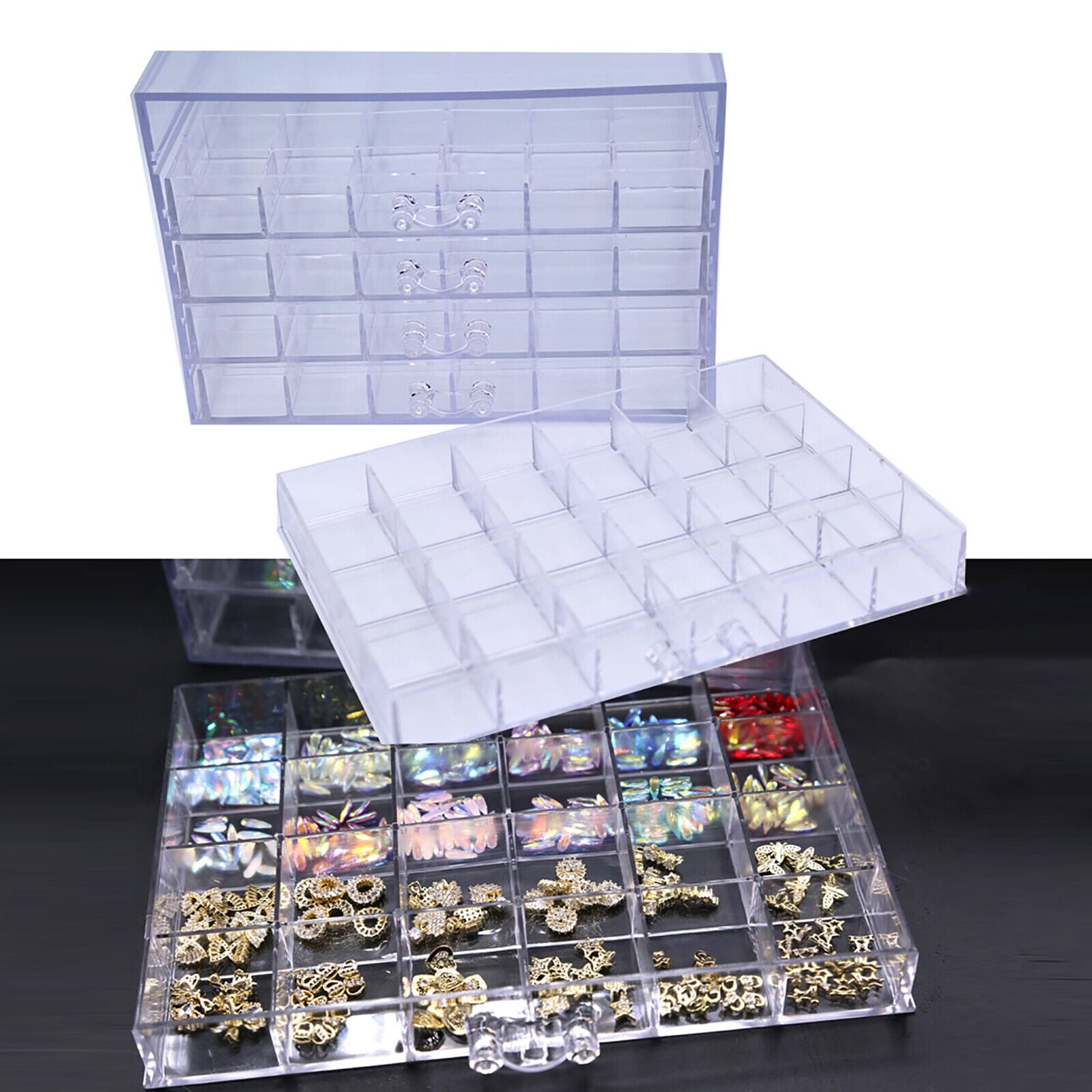 Collan 5 Layer Clear Jewelry Organizer Supplies Sequence Organizer -  5-layer - On Sale - Bed Bath & Beyond - 36416432