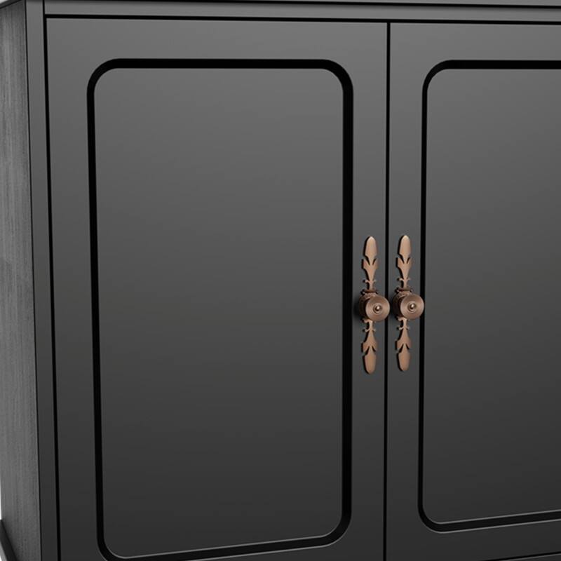 60"W Kitchen Buffet Sideboard Cabinet With Adjustable Shelves, 4 Doors Mid-Century Cupboard Set Of 2