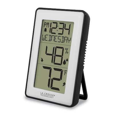 Curata Indoor Temperature and Humidity Digital Alarm Clock and Weather Station