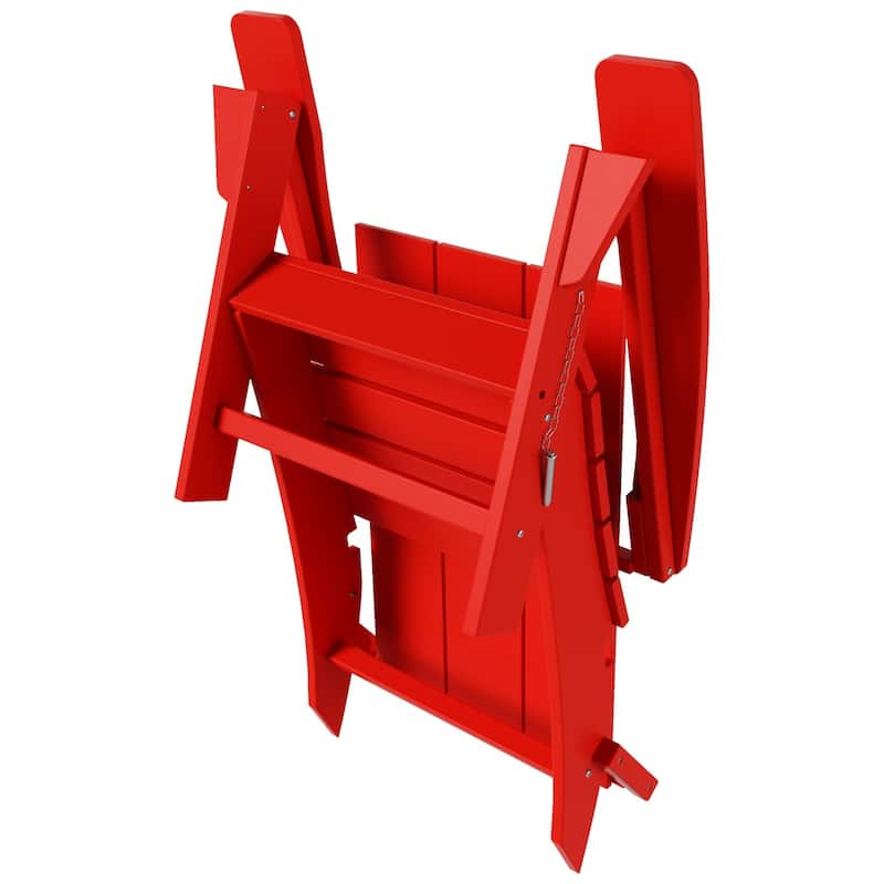 Shoreside Modern Eco-Friendly All Weather Commercial-Residential Folding Adirondack Chair