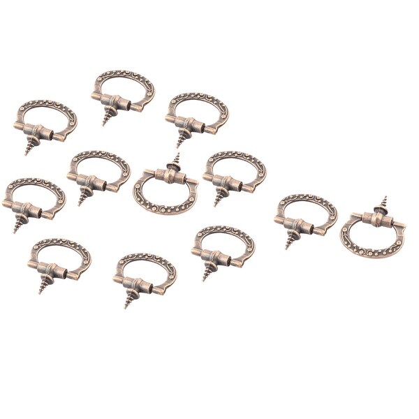 Unique Bargains Metal Dresser Door Jewelry Box Drawer Pull Handle Ring Knob 2mm Thread Dia 12pcs