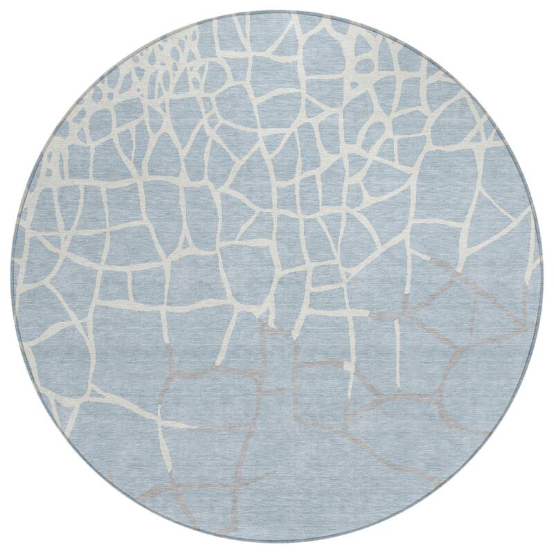 HomeRoots Abstract Transitional Rectangle Outdoor Rug