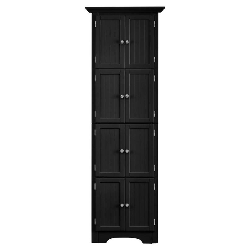 Modern Tall Bathroom Storage Cabinet with Doors and 4 Shelves for Living Room, Kitchen, Office, Bedroom