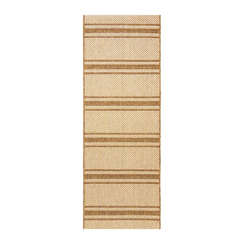 Gertmenian Grace Premium Multi-Size Multi-Colored Flatweave Indoor/ Outdoor Area Rug Collection - 2'4"x6' - MONTE CARLO CHESTNUT