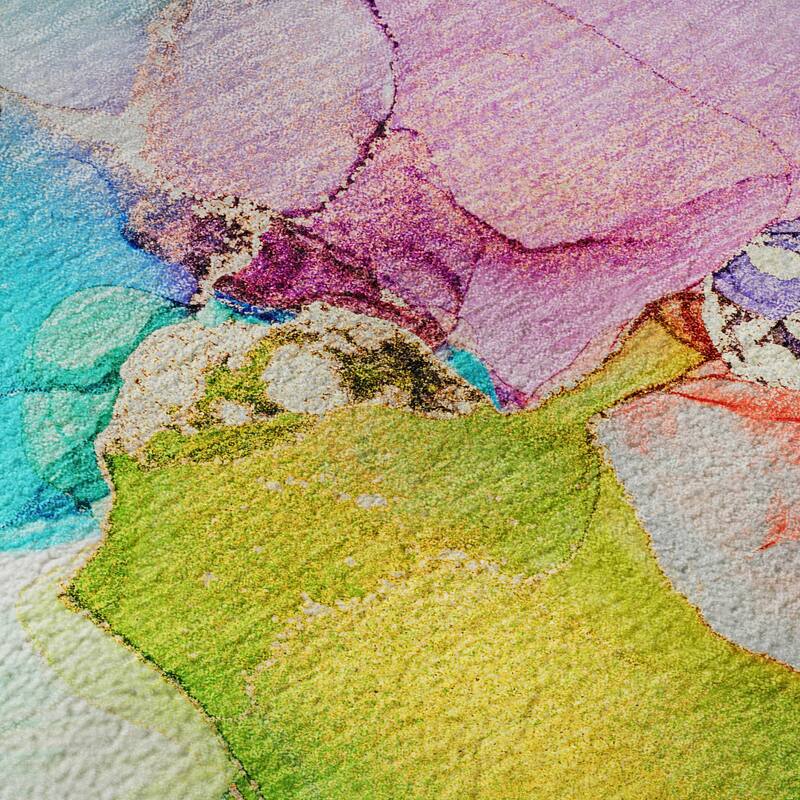 Premium Washable Super Soft Watercolor Abstract Mayfield Rug