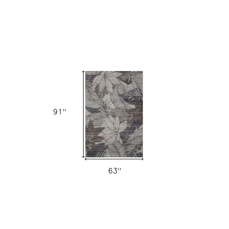Ceyu Distressed Floral Traditional Stain Resistant Woven Durable Area Rug By HomeRoots