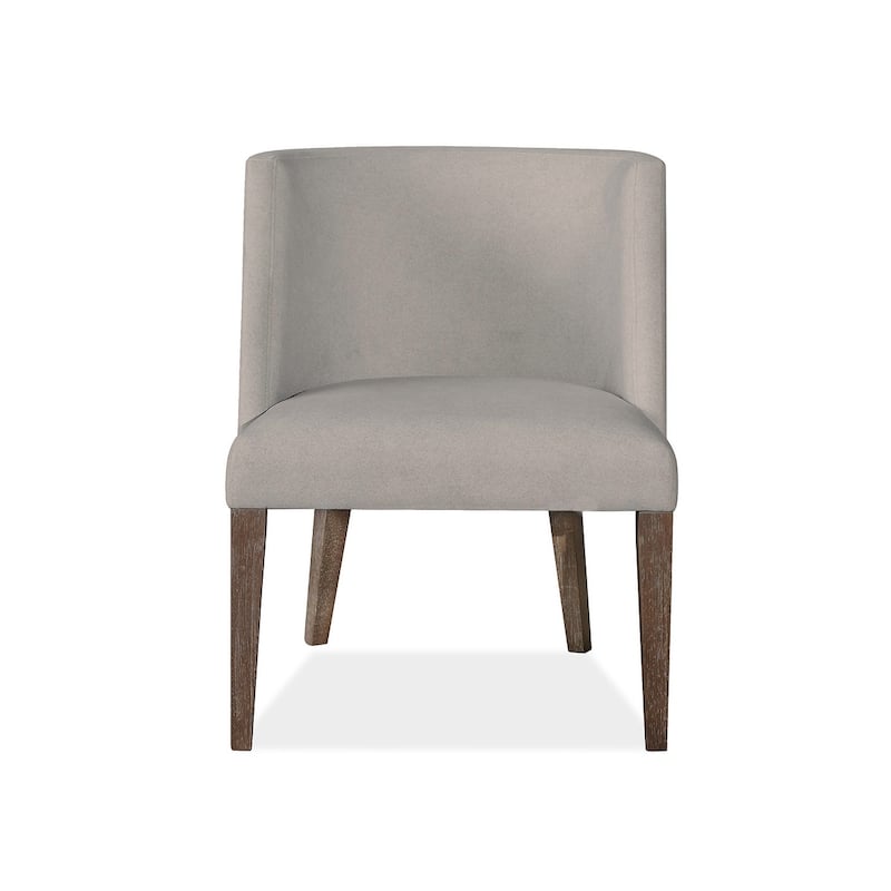 Magnussen Home Kavanaugh Weathered Kona Brown Upholstered Host Chair Two Pack - 25''W x 25''D x 32''H