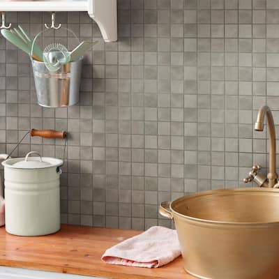 Merola Tile Laverton Taco Grafito 1-5/8" x 1-5/8" Porcelain Floor and Wall Tile