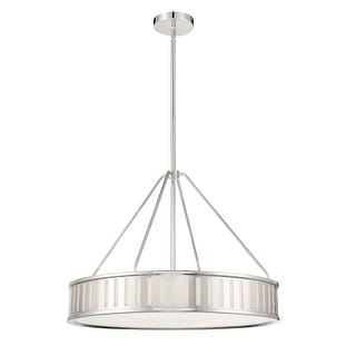 Kendal 6 Light Polished Nickel Pendant - 28'' W x 20.62'' H