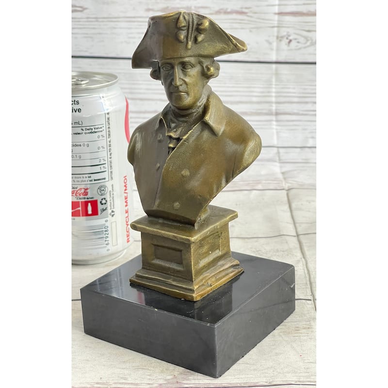 Frederick 2Nd Ii Of Prussia Bronze Bust Sculpture Statue 7 Inches X 4 Inches