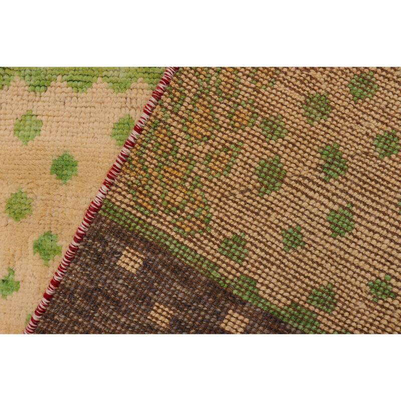 Shabby Chic Balochi Garrison Red/Gray Hand Knotted Wool Rug - 3'2'' x 4'10''