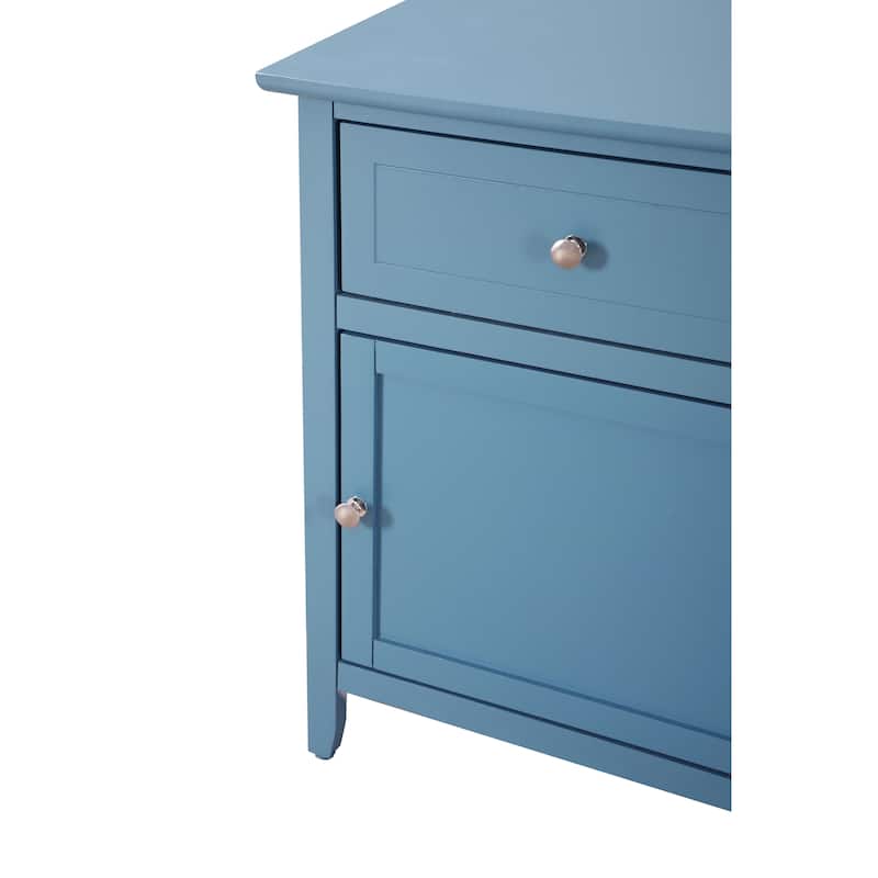 Izzy 1-drawer and Cabinet Wooden Nightstand