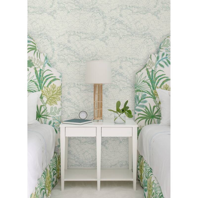 Chesapeake Charts Aqua Nautical Chart Wallpaper