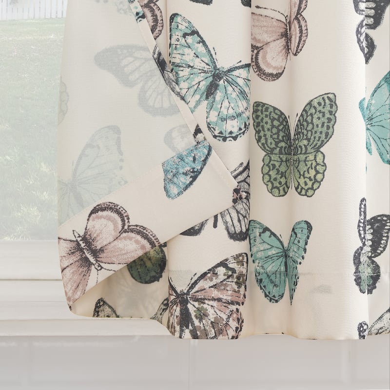 No. 918 Magdalena Crushed Voile Sheer Rod Pocket Kitchen Curtain Tier Pair