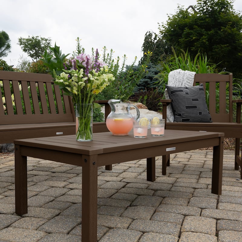HIGHWOOD Eco-Friendly Adirondack Rectangular Coffee Table - Weathered Acorn