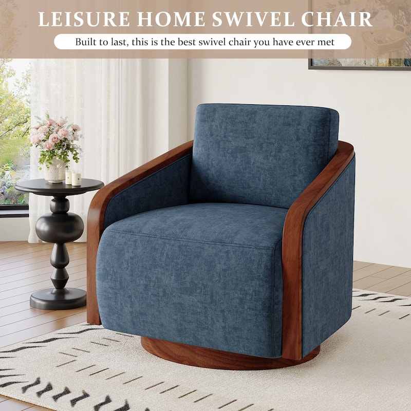 Modern Upholstered Swivel Accent Chair