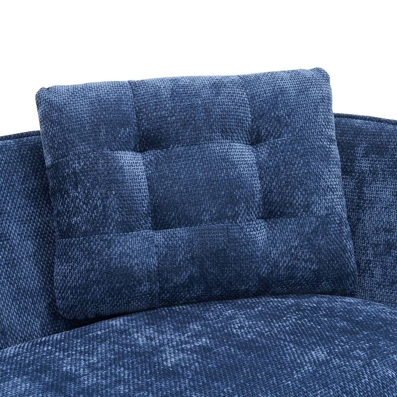 Upholstered Couch with Golden Metal Legs