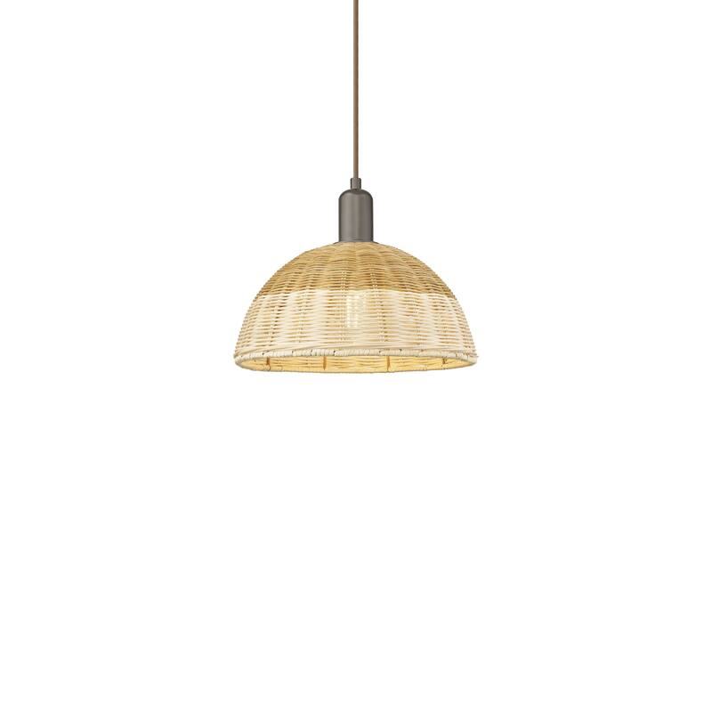 Innovations Lighting 716-1P-15-12 Natural Ballston Dome Pendant - Oil Rubbed Bronze / Natural