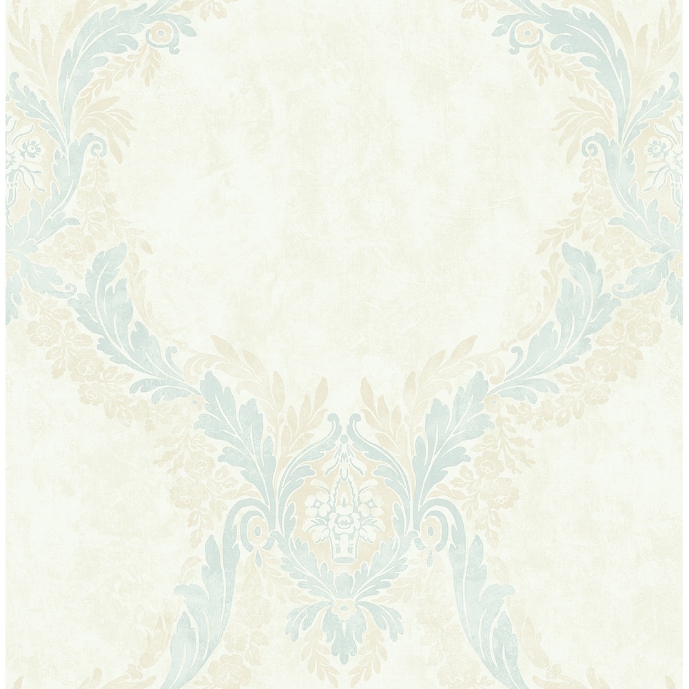 Seabrook Designs Dana Traditional Damask Unpasted Wallpaper