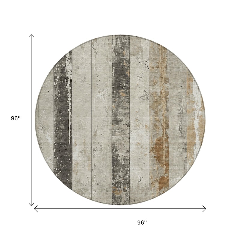 HomeRoots Striped Transitional Rectangle Outdoor Rug