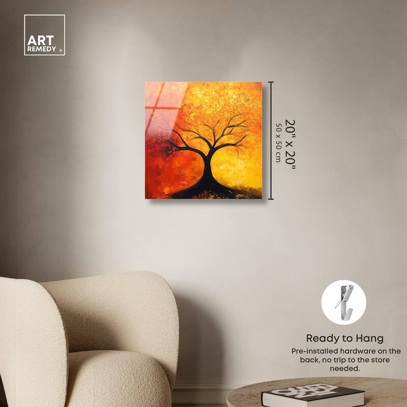 Tree of Opposites I Acrylic by Art Remedy, Ready to Hang