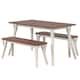 Option White distressed, top in brown lacquer.
