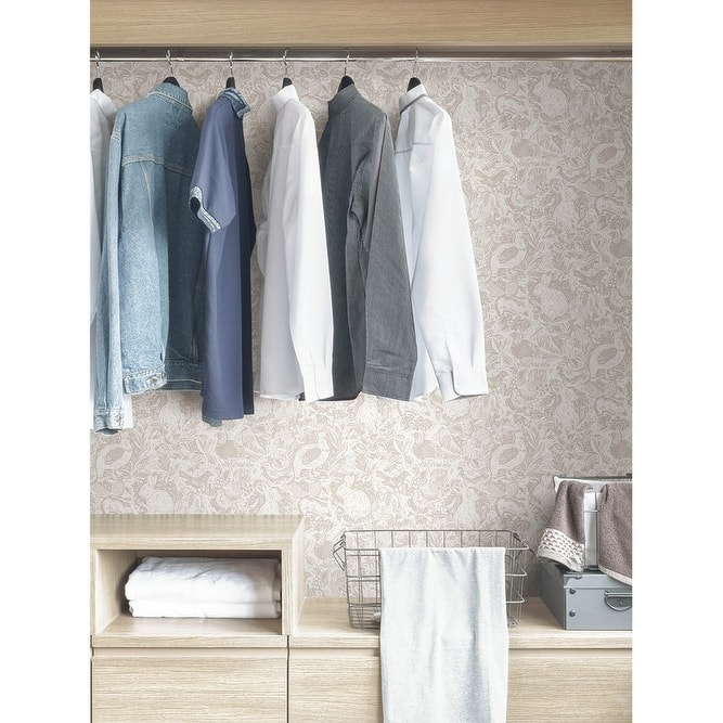 NuWallpaper Cream Terrene Peel & Stick Wallpaper