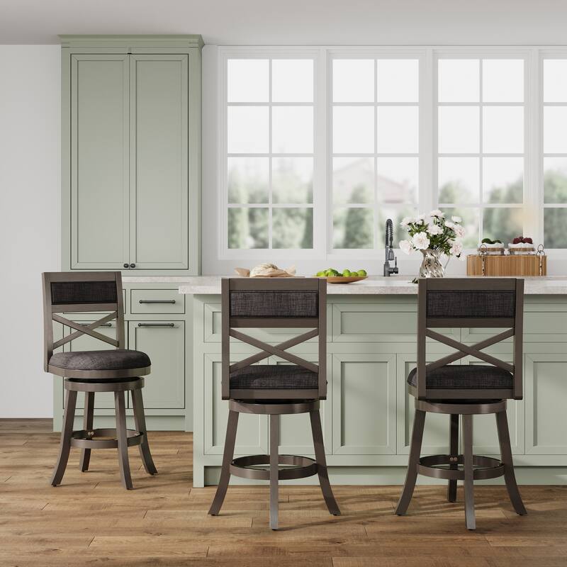 DTY Indoor Living Meeker X-Back Swivel Stool