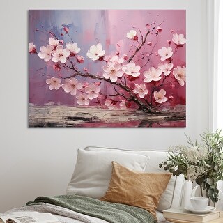 Designart "Japan Cherry Blossom Art" Japan Art Wall Art - Bed Bath ...