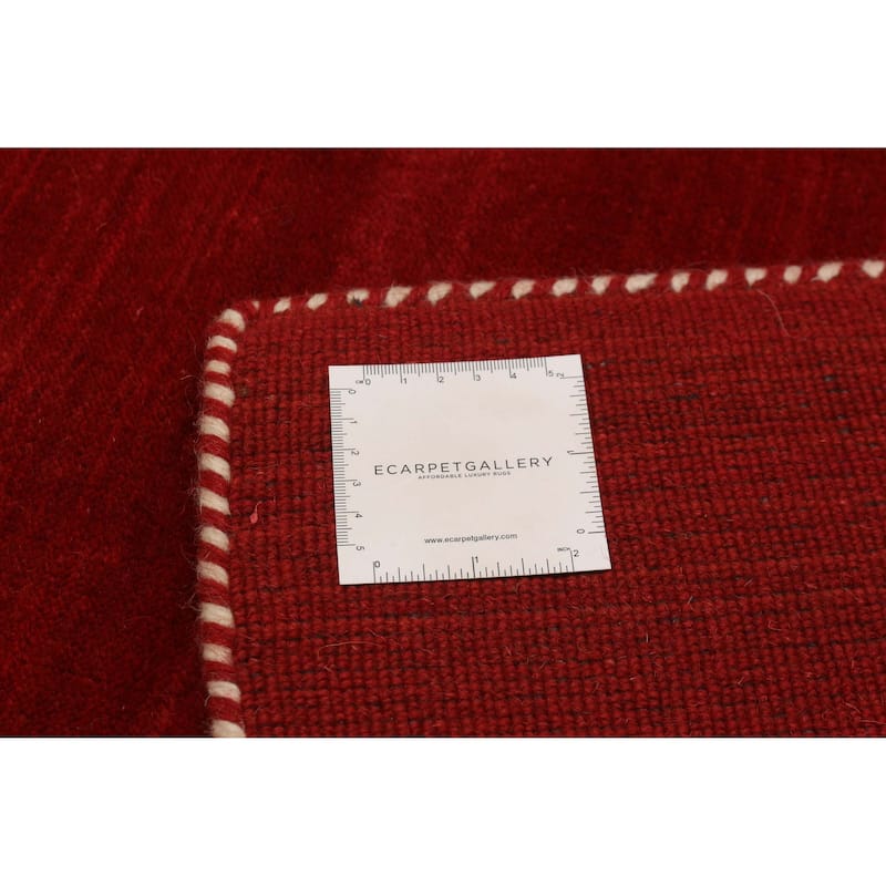 Kashkuli Gabbeh Red Rug 8'1" x 8'1" - 8'1 x 8'1
