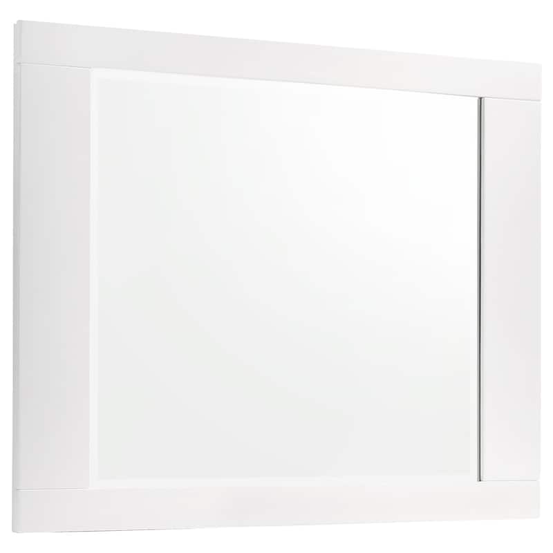 Felicity Glam Panel Bedroom Set Glossy White