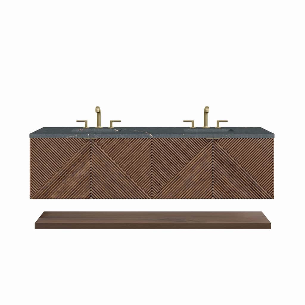 James Martin Vanities D200-V72-3PBL Marcello 72" Double Basin Wood