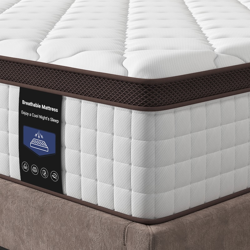 10" Hybrid Memory Foam Mattress – Medium Firm Support with Reinforced Coils for Pressure Relief, CertiPUR-US Certified - Full