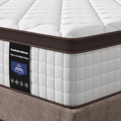 12" Hybrid Memory Foam Mattress – Medium Firm Support with Reinforced Coils for Pressure Relief, CertiPUR-US Certified