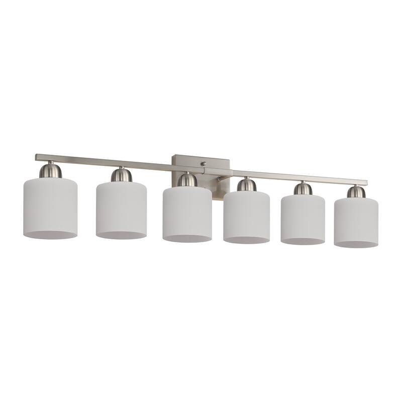 6-Light Bathroom Vanity Light, Bathroom Light Fixtures, 38" Modern Brushed Vanity Lighting Fixtures