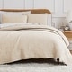 preview thumbnail 6 of 4, Southshore Fine Linens 3-peice Solid Grid Quilt and Sham Set